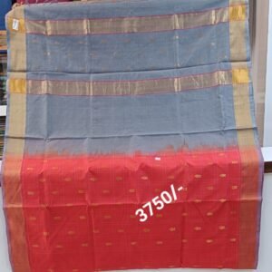 Orange Kuppadam Silk Saree