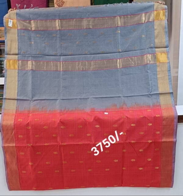 Orange Kuppadam Silk Saree