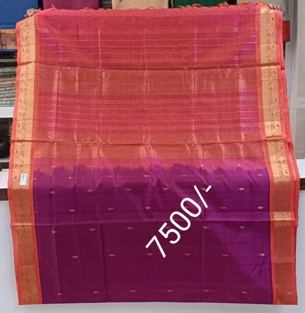 Magenta Kuppadam Silk Saree