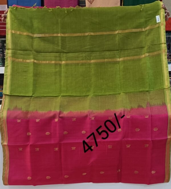 Dark Pink Kuppadam Silk Saree