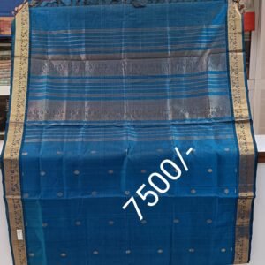 Rich Blue Kuppadam Silk Saree