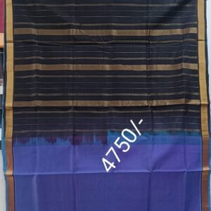 Dark Vibrating Blue Kuppadam Silk Saree