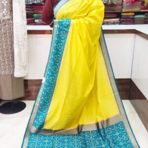 Yellow Patola Half Silk Saree