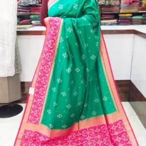 Green Patola Half Silk