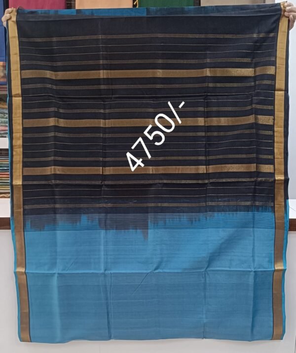Blue Kuppadam Silk Saree