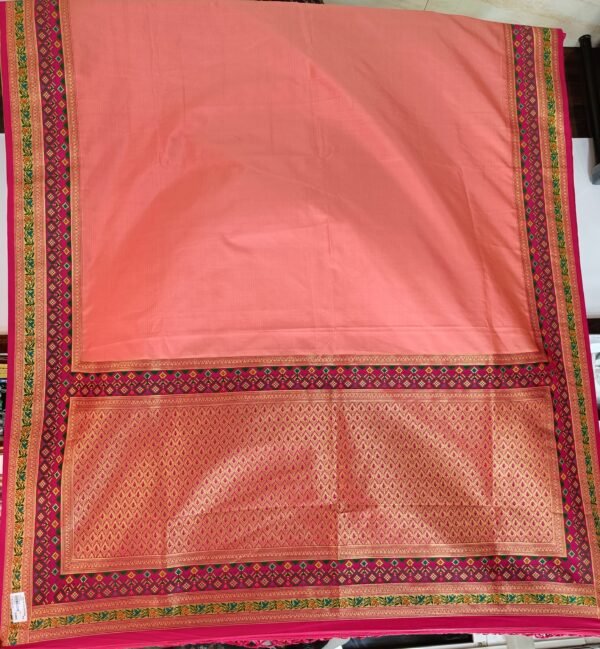 Elegant Bangalore Silk Plain with Border: A Classic Choice